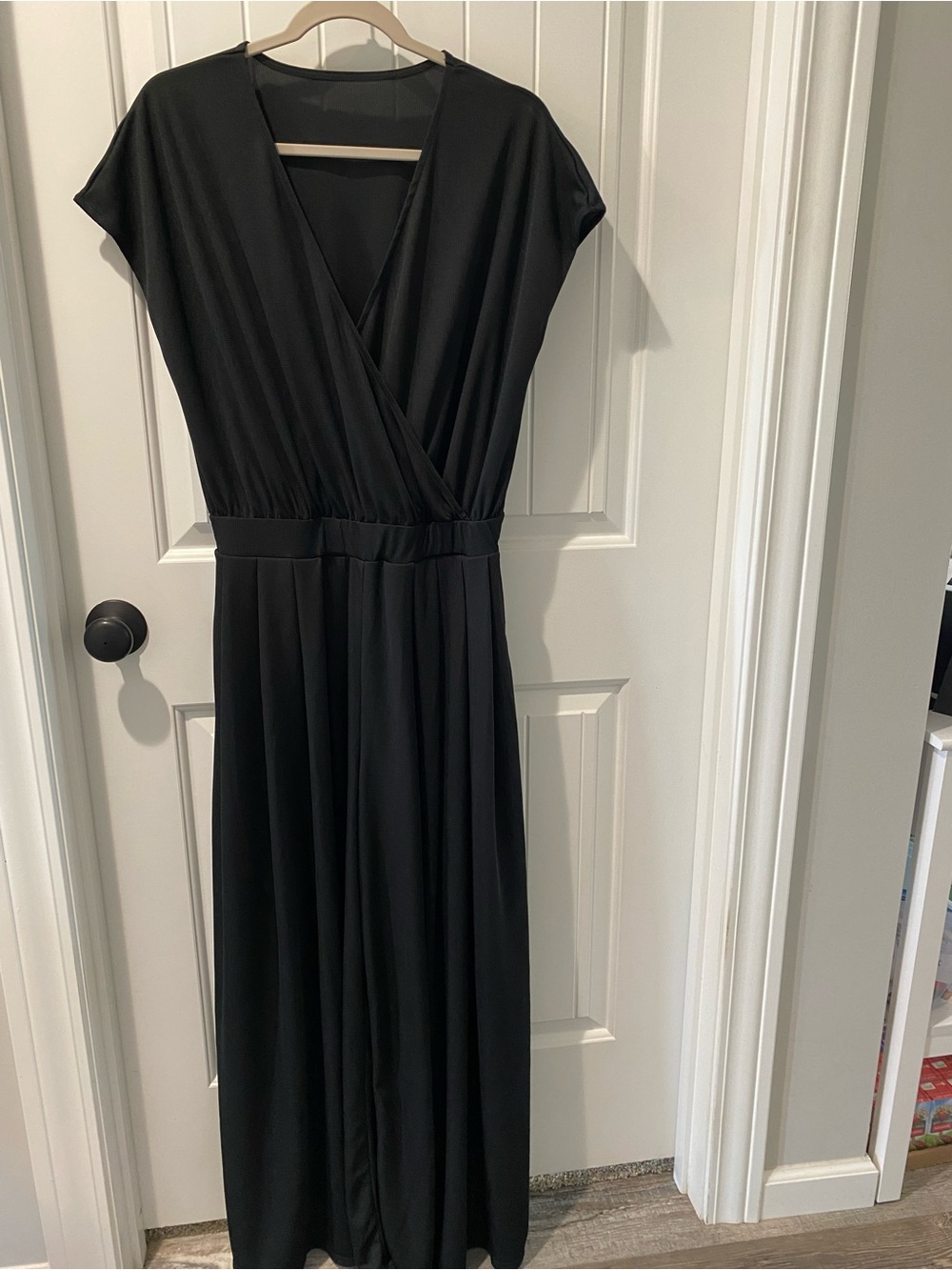 HALARA Black Wrap-Style Jumpsuit